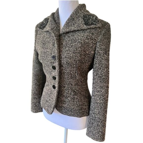 Ralph Lauren Purple Label Collection Tweed Wool Blazer XS/2 Fitted Jacket - Picture 4 of 12